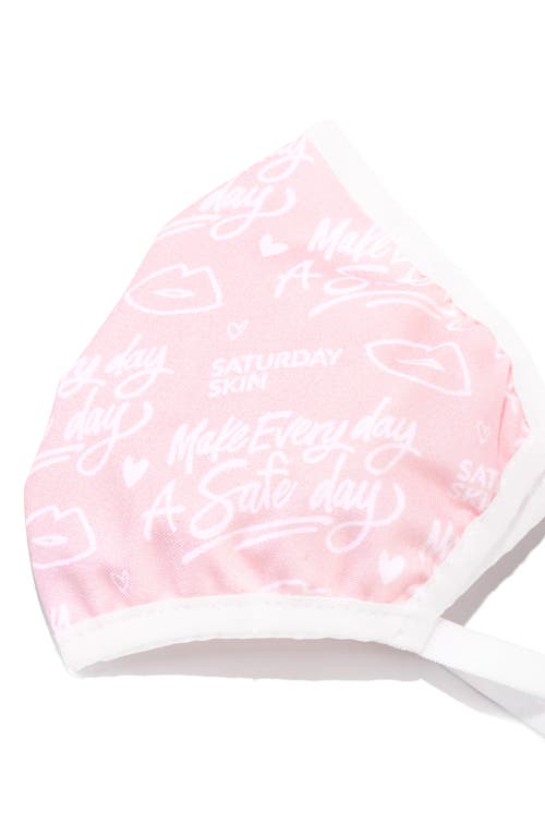 Saturday Skin Reusable Cotton Face Mask  Pink 4 Pack