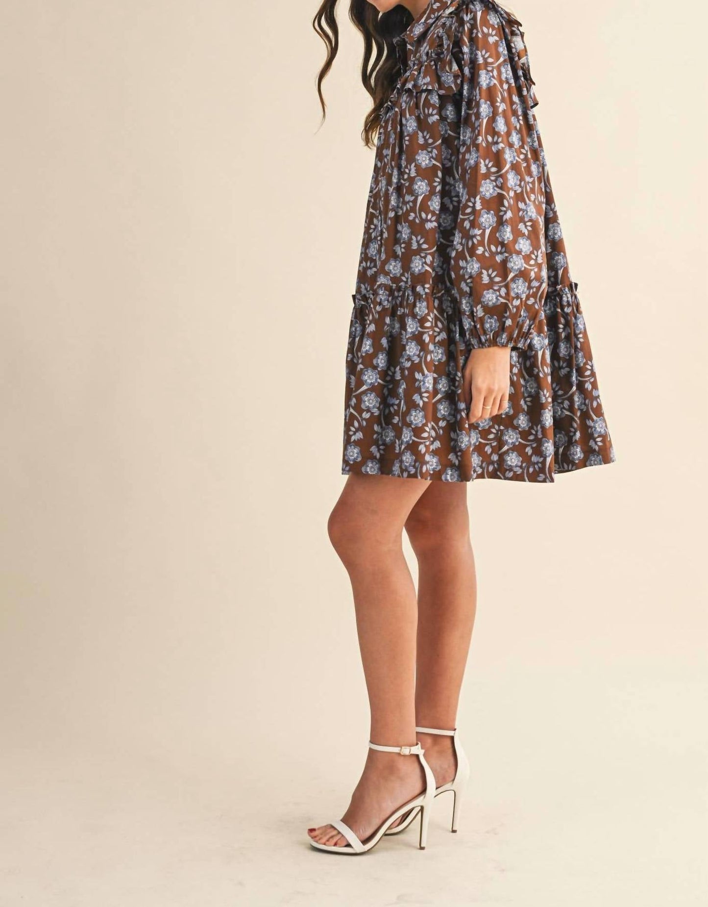 &Merci - Ruffle Trim Button Down Mini Dress