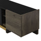 TV Stand With 1 Drawer, 2 Cabinets And Adjustable Shelves