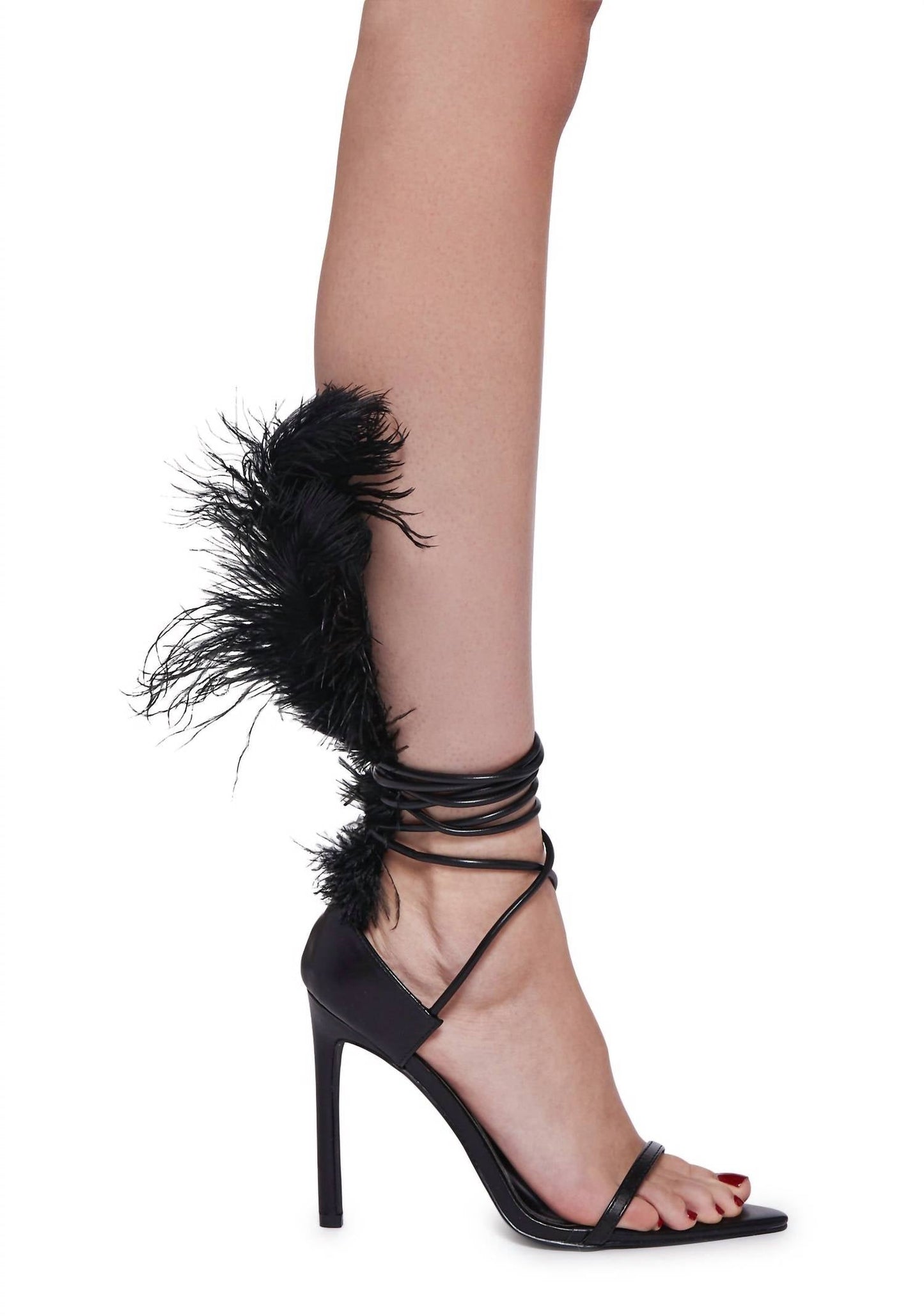 Azalea Wang - Women's Cleasby Feather Stiletto Sandal