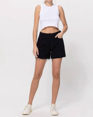 Hidden - Sofie With Side Slits Mom Shorts