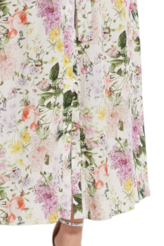 Oolala - Floral Button Front Maxi Dress