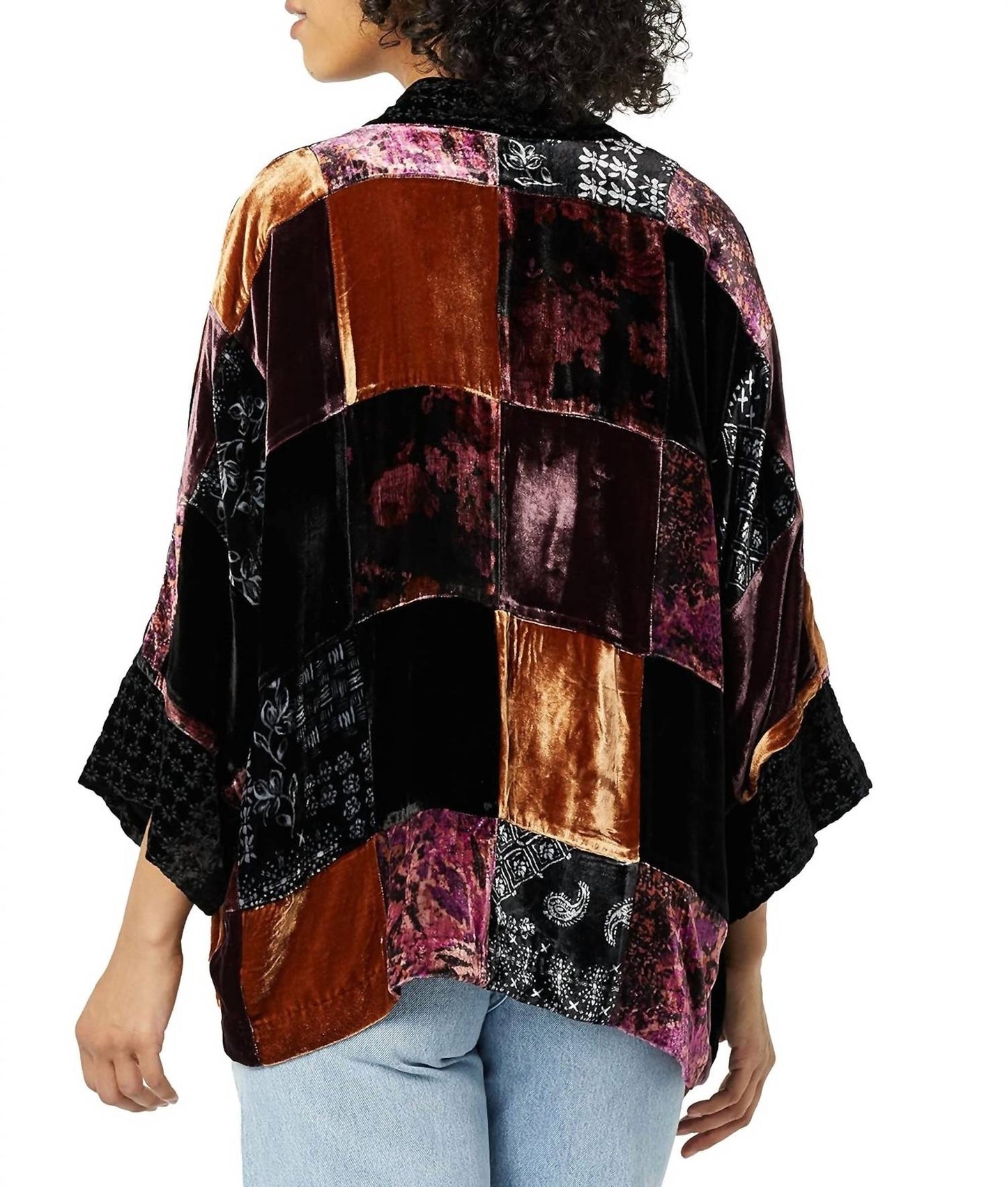Johnny Was - PATCHWORK VELVET CROPPED KIMONO