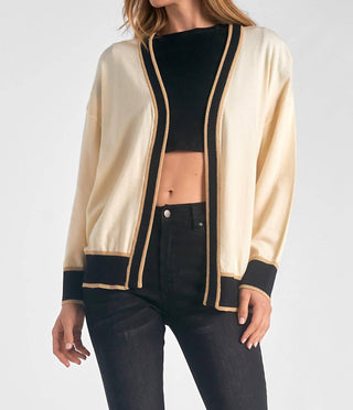Elan - Border Detail Cardigan