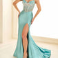Ellie Wilde - Beaded Stretch Knit Corset Mermaid Gown