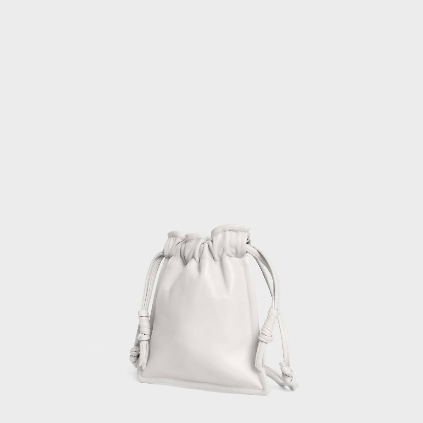 Lemiz - Women's Mini Bowie Drawstring Leather Bag
