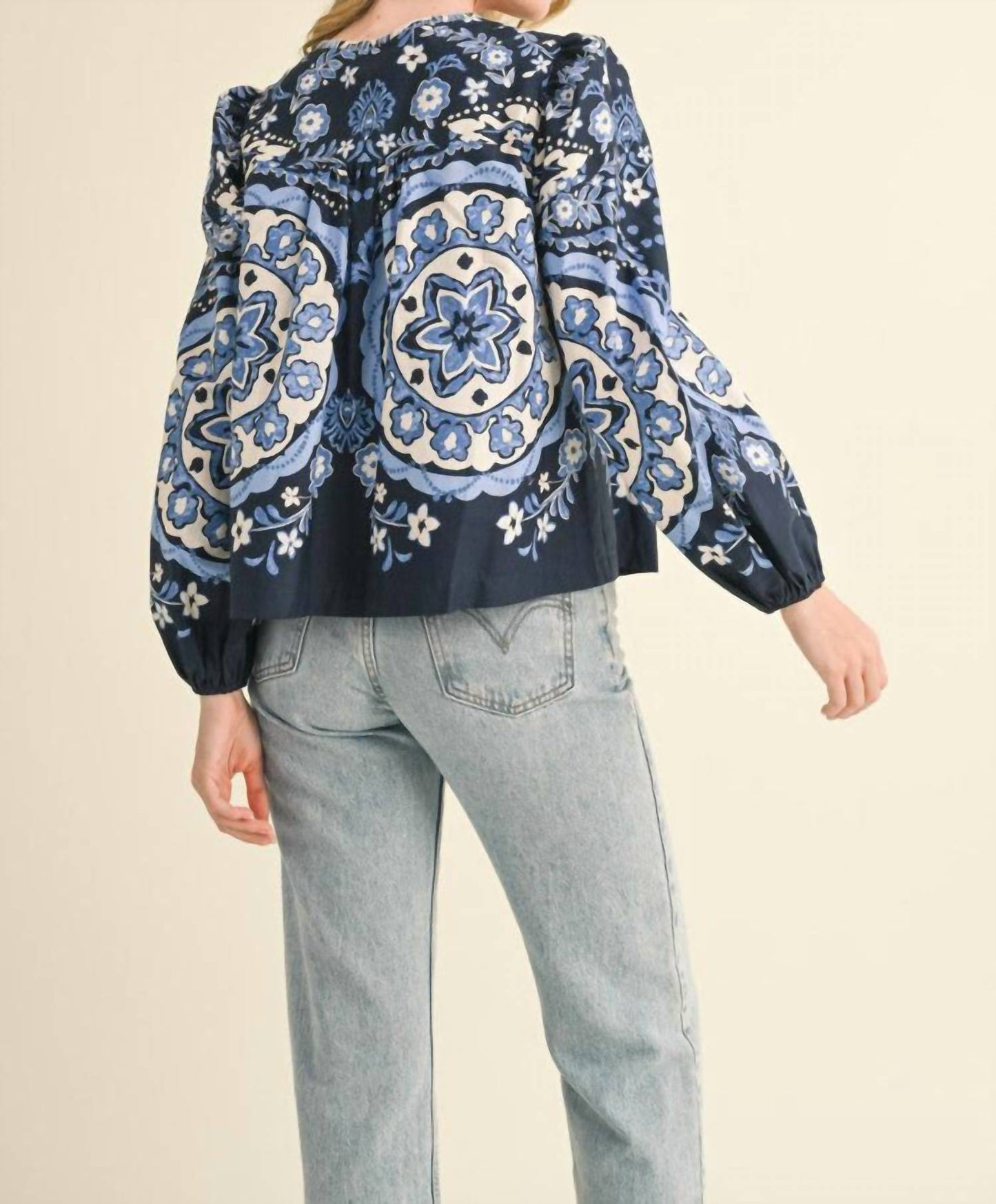 &Merci - Medallion Peasant Top