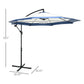 Outsunny 10FT Cantilever Umbrella with Crank and Cross Base