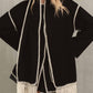 Elan - Whipstitch Detail Jacket Top Set