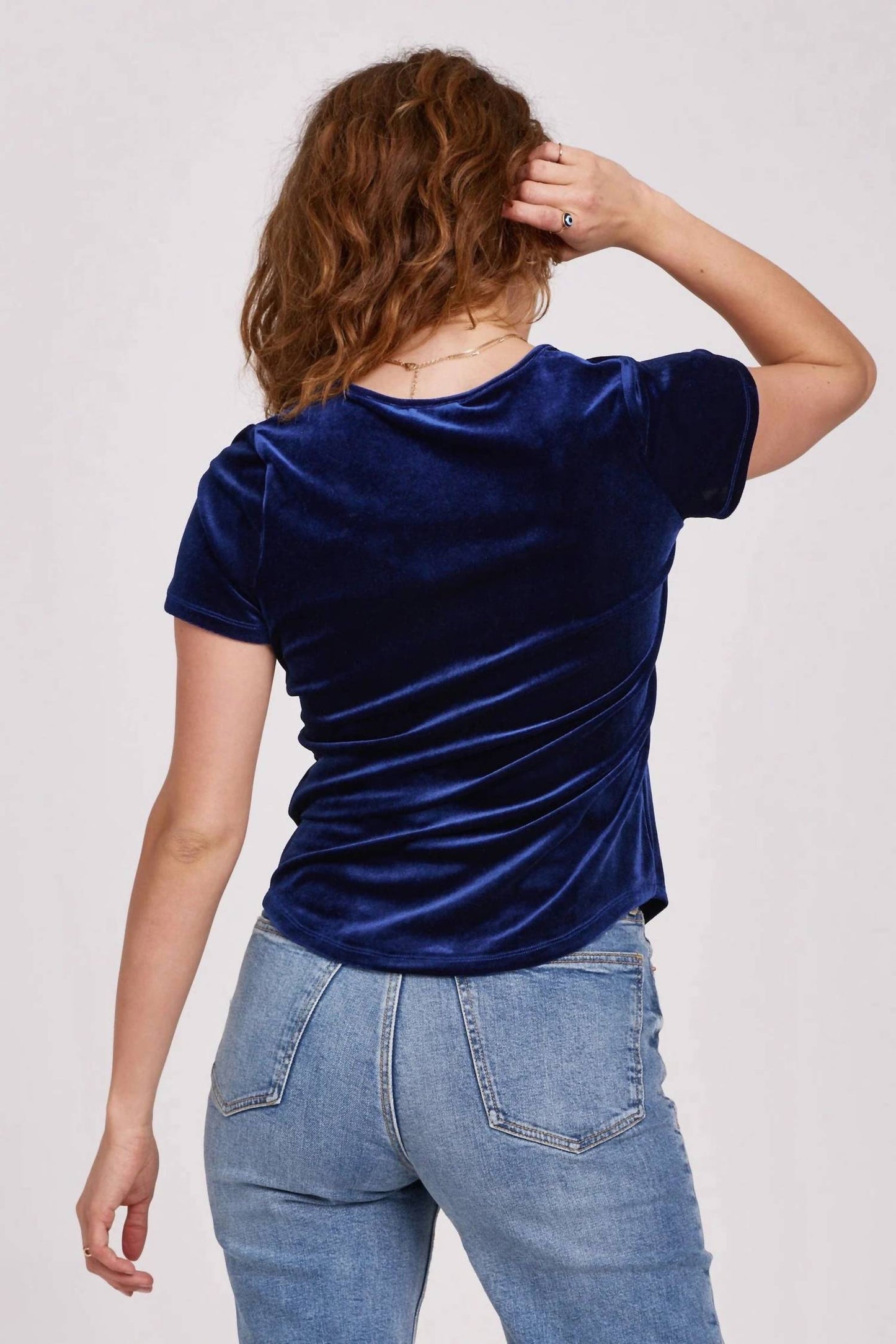 Another Love - Aimee Short Sleeve Velvet Top