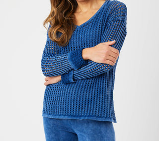 Angel Apparel - Crochet V-Neck Sweater
