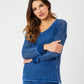 Angel Apparel - Crochet V-Neck Sweater