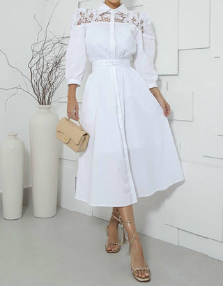 Marie Mercié - Vitoria White Linen Dress