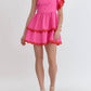 Entro - One Shoulder Valentine Mini Dress