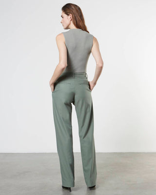 Enza Costa - SILK KNIT RIB SLEEVELESS MOCKNECK