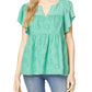 Entro - Flutter Sleeve Eyelet Top
