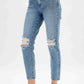 Judy Blue - High Waist Rhinestone Embellished Slim Denim Jeans