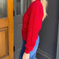 &Merci - Scallop Hem Puff Sleeve Sweater