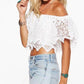 Jen'S Pirate Booty - Off The Shoulder Eyelet Crop Top