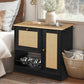 Feeding Station with 2 Lockers and Elevated Bowls Black