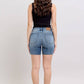 Judy Blue - Button Fly Mid Lengthshorts With Destroy