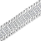 14K White Gold 5.0 Cttw Round Brilliant Cut Diamond 7" S Wave Serpentine Tennis Bracelet (H-I Color, I1-I2 Clarity)