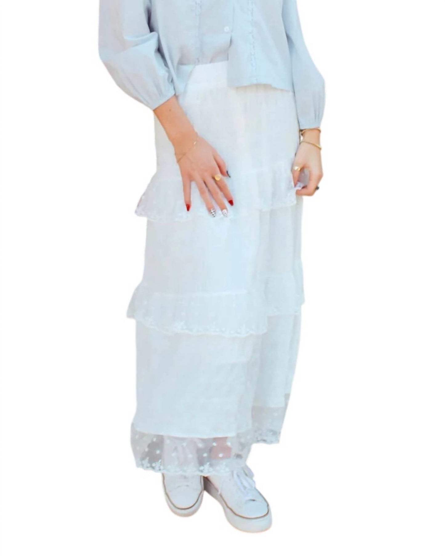 Rosie Posie - Tiered Lace Skirt