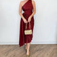 Dress Forum - Bianca Asymmetrical Pleated Maxi Dress