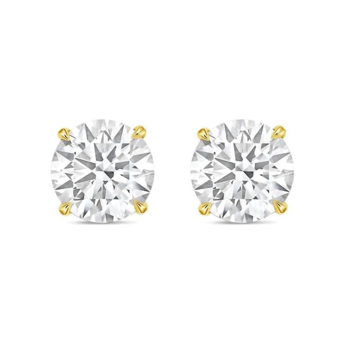 Diana M Jewels - 6.00 Cts Round Lab Grown Stud Earrings