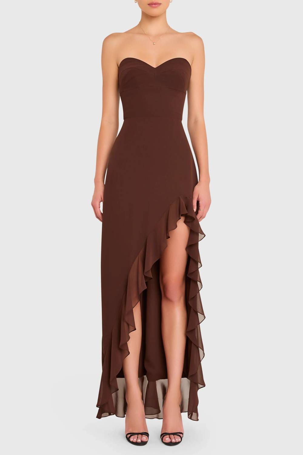 Amanda Uprichard - Eden Soft V-neck Gown
