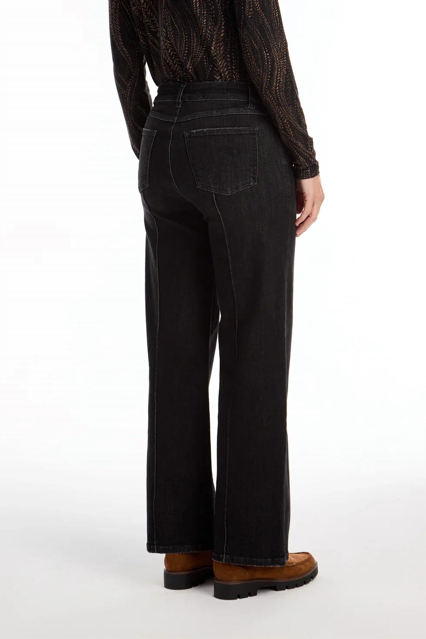 Fdj - FDJ Olivia wide leg jeans 2200872, pintuck seams