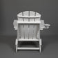 Folding Adirondack Chair with Dual Cup Holder - White