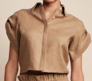 Hevron - Leonora Rolled Sleeve Top