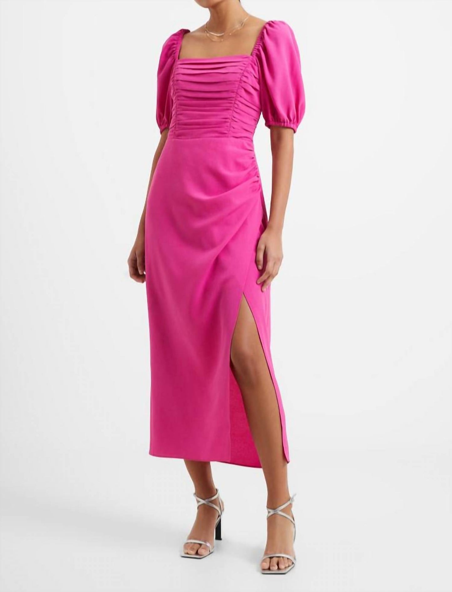 French Connection - Afina Verona Ruched Midi Dress
