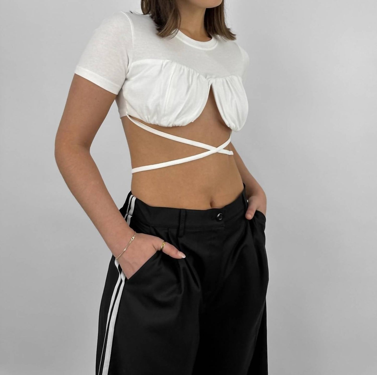 Mimosa - Crew Neck Cropped Underwire Tee