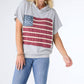 Coco + Carmen - Vintage Look Americana Patriotic Hooded Top