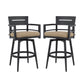 Modern Outdoor 2-Piece Swivel Bar Chairs
