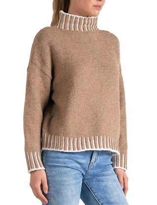 Elan - Sky Mock Neck Sweater