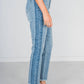 Judy Blue - Side Panel Detail & Hi-lo Fray Hem High Waisted Jean