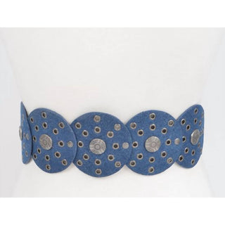 3Am By H&D Accessories - Women's Dark Denim Concho Belt