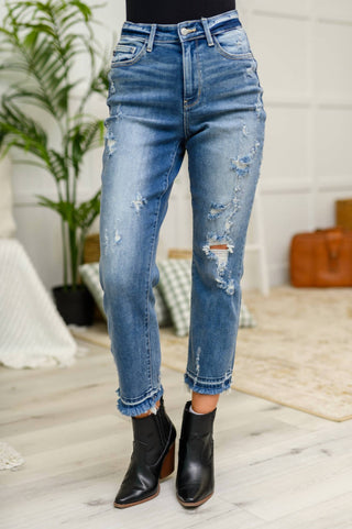 Judy Blue - Harley Distressed Ankle Hem Jeans