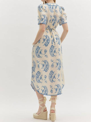 Entro - Damask Midi Dress