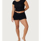Find Me Now - Crepe Mesh Backless Tee Top