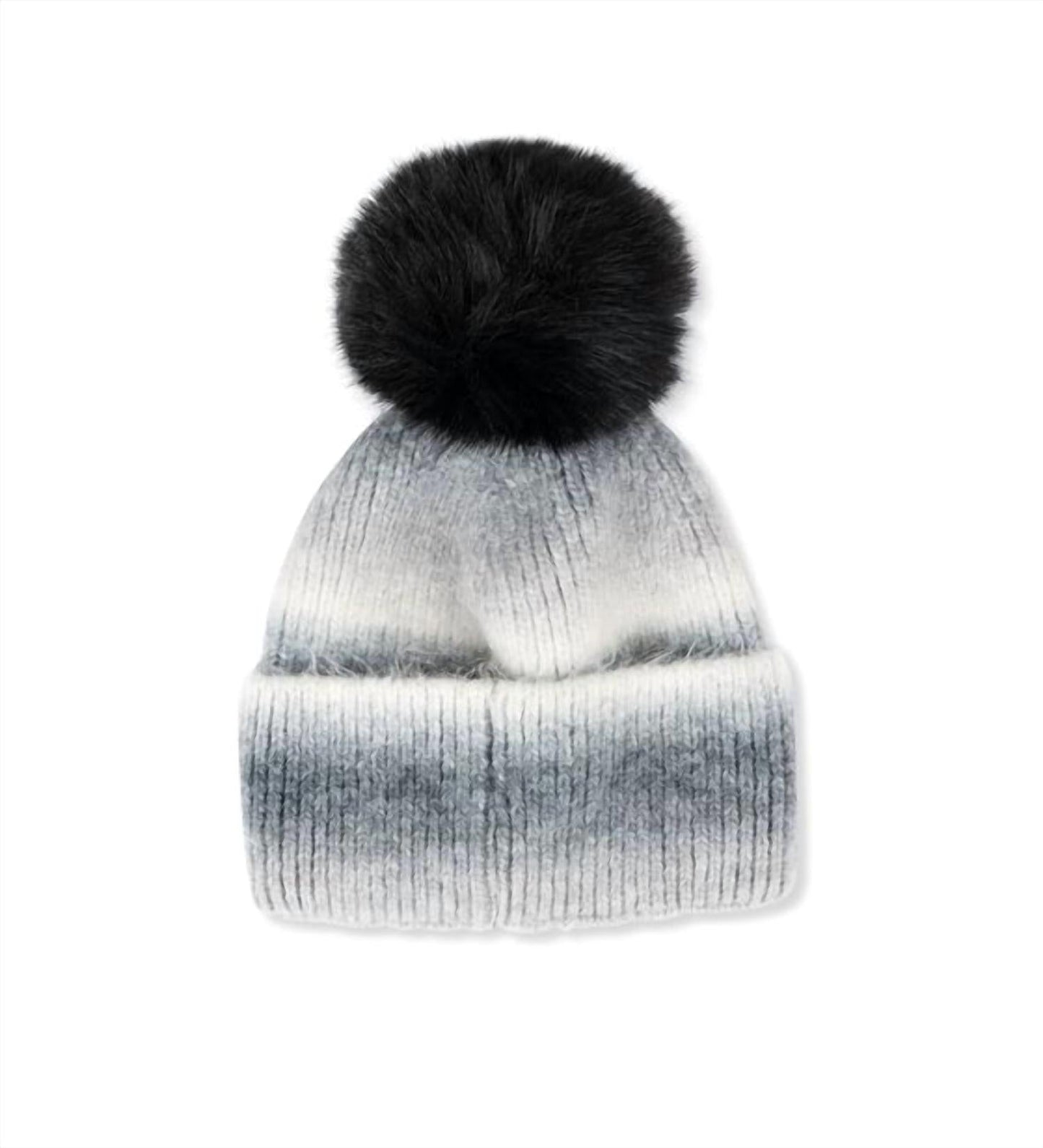 Haute Shore - KIDS Striped Hat Faux Pom Pom