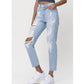 Cello - High Rise Distressed Mom Jeans