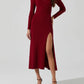 Astr - Long Sleeve Ribbed Sweater Dress