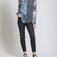 Apny - Mixed Print Button-up Blouse