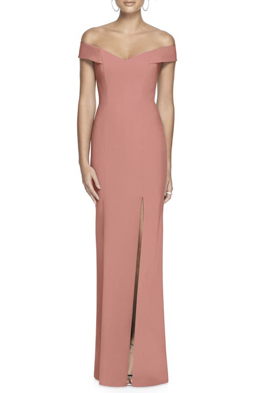 THE DESSY GROUP womens Dessy Collection Off-The-Shoulder Gown  10  Pink