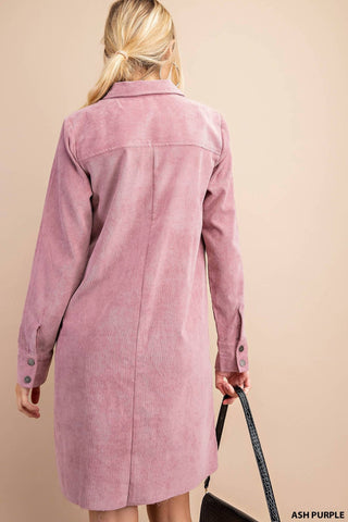 Kori - America Corduroy Shirt Dress