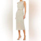 Mac Duggal - Sleeveless High Neck Beaded Mini Sheath Dress